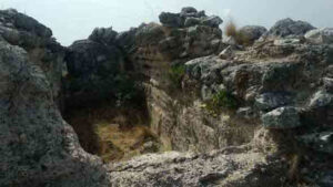 Aljibe del Castillo de Tiñosa (F. Cuesta López, septiembre 2020)