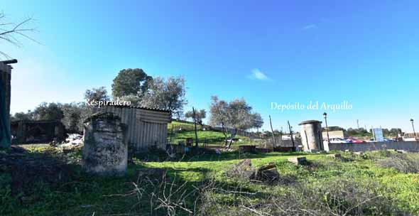 Emplazamiento del depósito del Arquillo y su respiradero (A. Márquez Pascual, diciembre 2018)