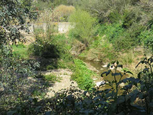 Antiguo embalse del Infierno y su presa (R. Velasco Riejos, marzo 2020)