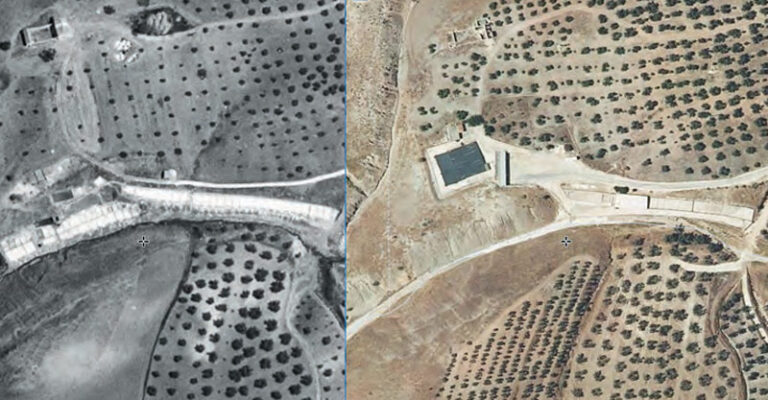 Evolución de la Salina de la Carmelita (Vuelo interministerial, 1977. Plan Nacional de ortofotografñia aérea 2016. I.G.N.