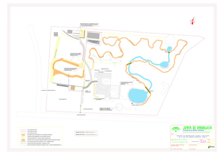 Plano del proyecto original del Jardín Botánico El Robledo (Equipo Técnico Jardín Botánico El Robledo)