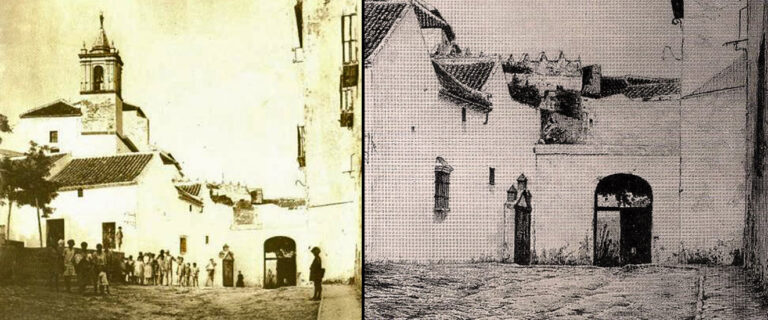 Fuente del Concejo, a la izquierda de la puerta en los años 20 del s.XX (El Viso en la Memoria. 1929)