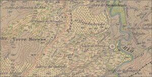 Situación de las Fuentes de Albendín en el mapa 1:50000 del Servicio Cartográfico del Ejército