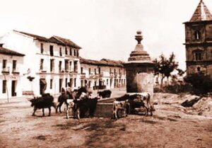 Fuente de la Macarena (Foto Lucien Levy, 1865 o 1882 según autores)