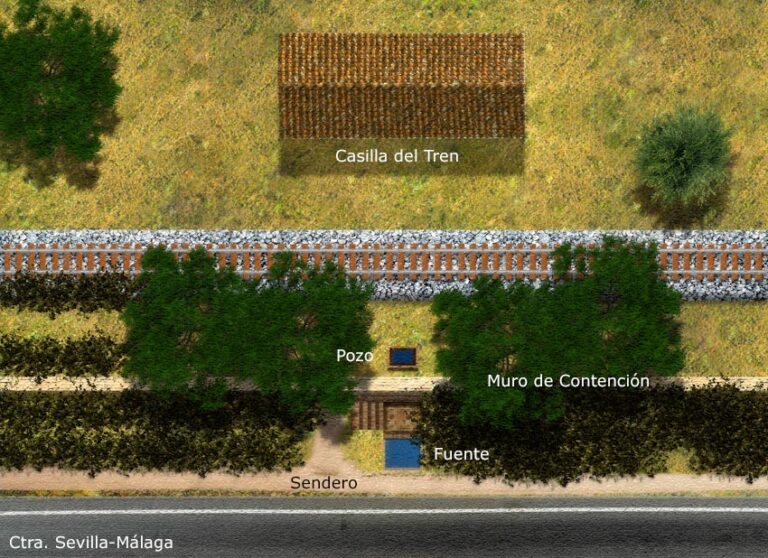 Ilustración realizada a partir de un borrador de Francisco Candón con la disposición de la fuente y otros elementos (A. Ventas, agosto 2021)